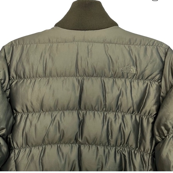 North Face 600 Insulated Green Zip Up Quilted Puffer Bomber Jacket Women Medium - Picture 6 of 9